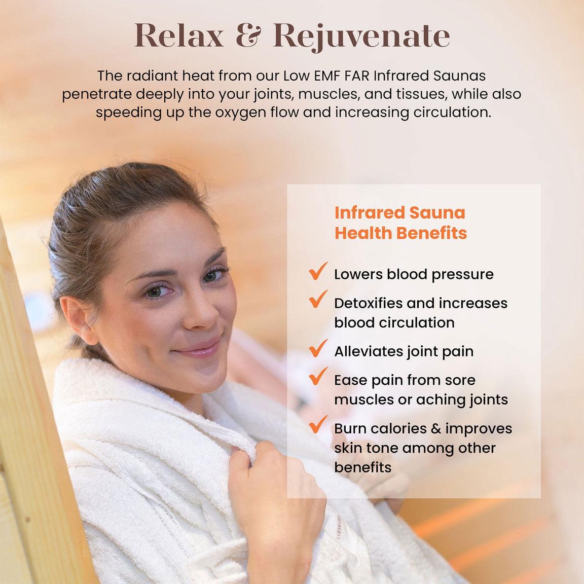 Retails- Dynamic "Barcelona" 1-2-person Low EMF FAR Infrared Sauna DYN-6106-01