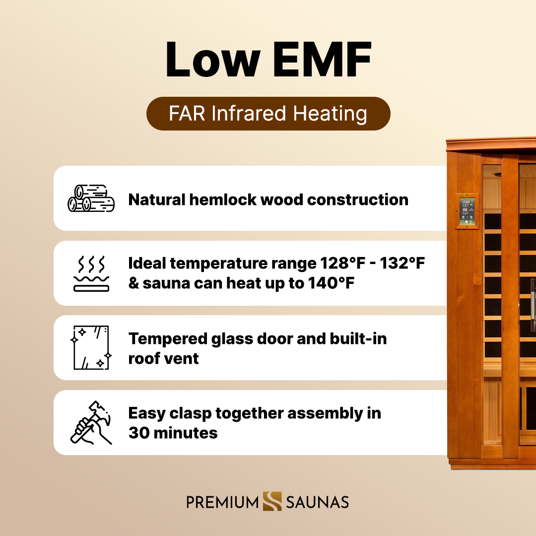 Retails- Dynamic "Bellagio" 3-person Low EMF FAR Infrared Sauna - DYN-6306-02