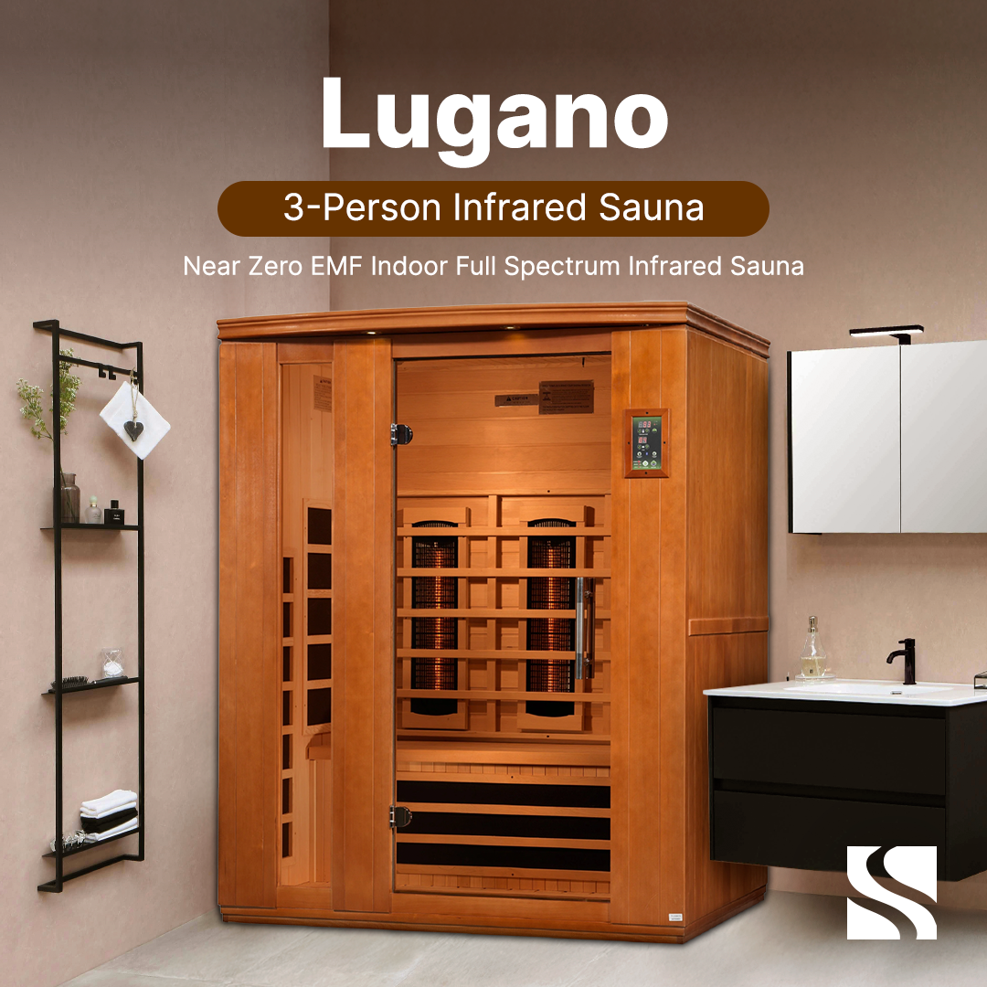 Retails- Dynamic "Lugano" 3-Person Full Spectrum Near Zero EMF FAR Infrared Sauna DYN-6336-03 FS