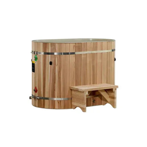 Retails- Dynamic Cold Therapy (DCT) Oval Barrel Tub (50-P) Pacific Cedar – 3/4 IN-OUT (Without Motor)